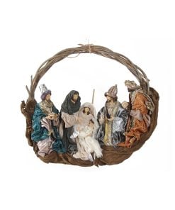Nativity Set On Wreath