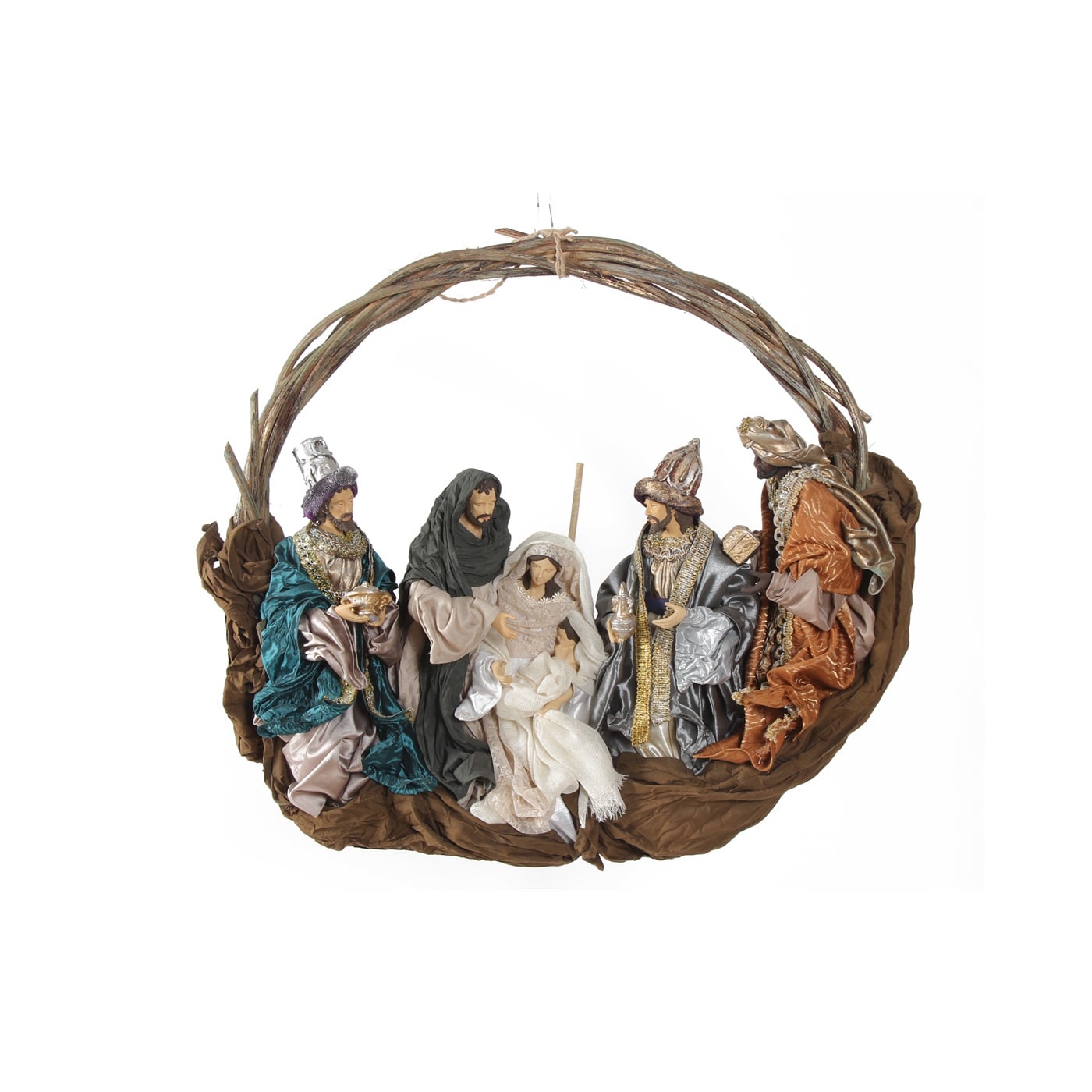 Nativity Set On Wreath Nativity Set On Wreath