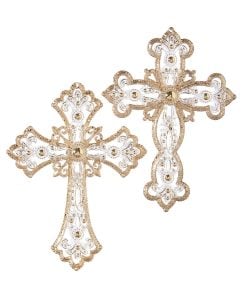 Jeweled Cross Ornament 13Cm