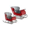 Red Distressed Sleighs 60Cm