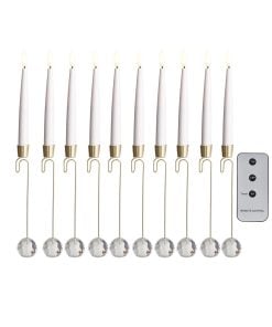 Lightd Candle Orn W Remot 32Cm