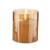 Gold Glass Ivory Candl 10Cm