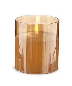 Gold Glass Ivory Candl 10Cm