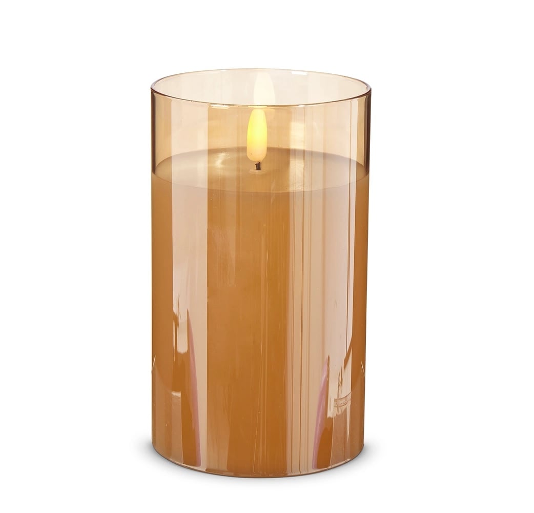 Gold Glass Ivory Candle 9X15cm Gold Glass Ivory Candle 9X15cm