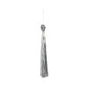 Silver Tinsel Tassel Orn 22Cm Silver Tinsel Tassel Orn 22Cm