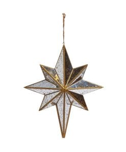 Distressed Mirrored Orn 30Cm