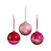Pink Two Tone Ball Ornament 10Cm Pink Two Tone Ball Ornament 10Cm