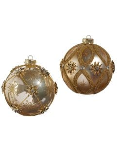 Star And Jewel Ball Ornament 12Cm