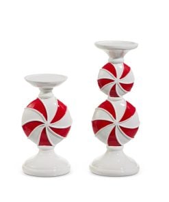 Peppermint Candle Holder Set of 2