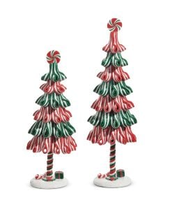 Red&Green Pepermint Trees 38Cm