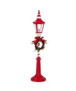 Light Red&White Lamp Post 53Cm