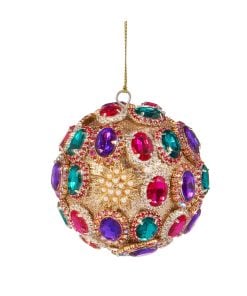 Multicolor Brooch Ball Orn 9Cm