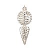 Clear Jeweled Finial Orn 50Cm