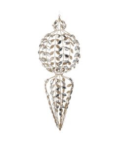Clear Jeweled Finial Orn 50Cm
