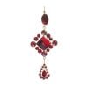Red Jeweled Drop Ornament 18Cm
