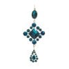 Blue Jeweled Drop Ornament 18Cm