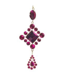 Pink Jeweled Drop Ornament 18Cm