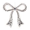 Clear Jeweled Bow Ornament 27Cm
