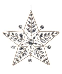 Jeweled Star Ornament 23Cm