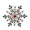 Red&Green Snowflake Orn 25Cm