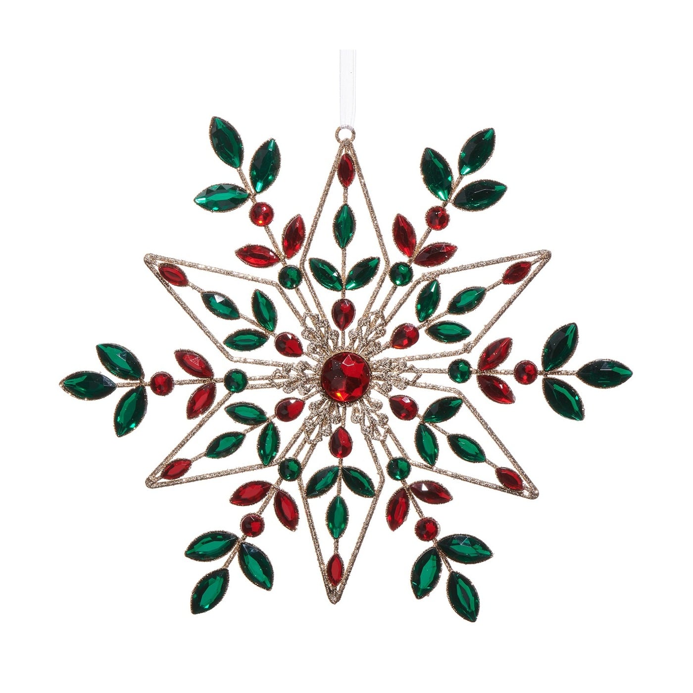 Red&Green Snowflake Orn 25Cm Red&Green Snowflake Orn 25Cm