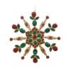 Red&Grn Jewel Snwflk Orn 24Cm Red&Grn Jewel Snwflk Orn 24Cm