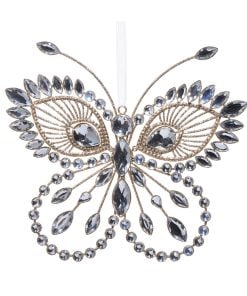 Jeweled Butterfly Orn 20Cm