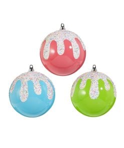 Frosted W Sprinkles Ball 25Cm