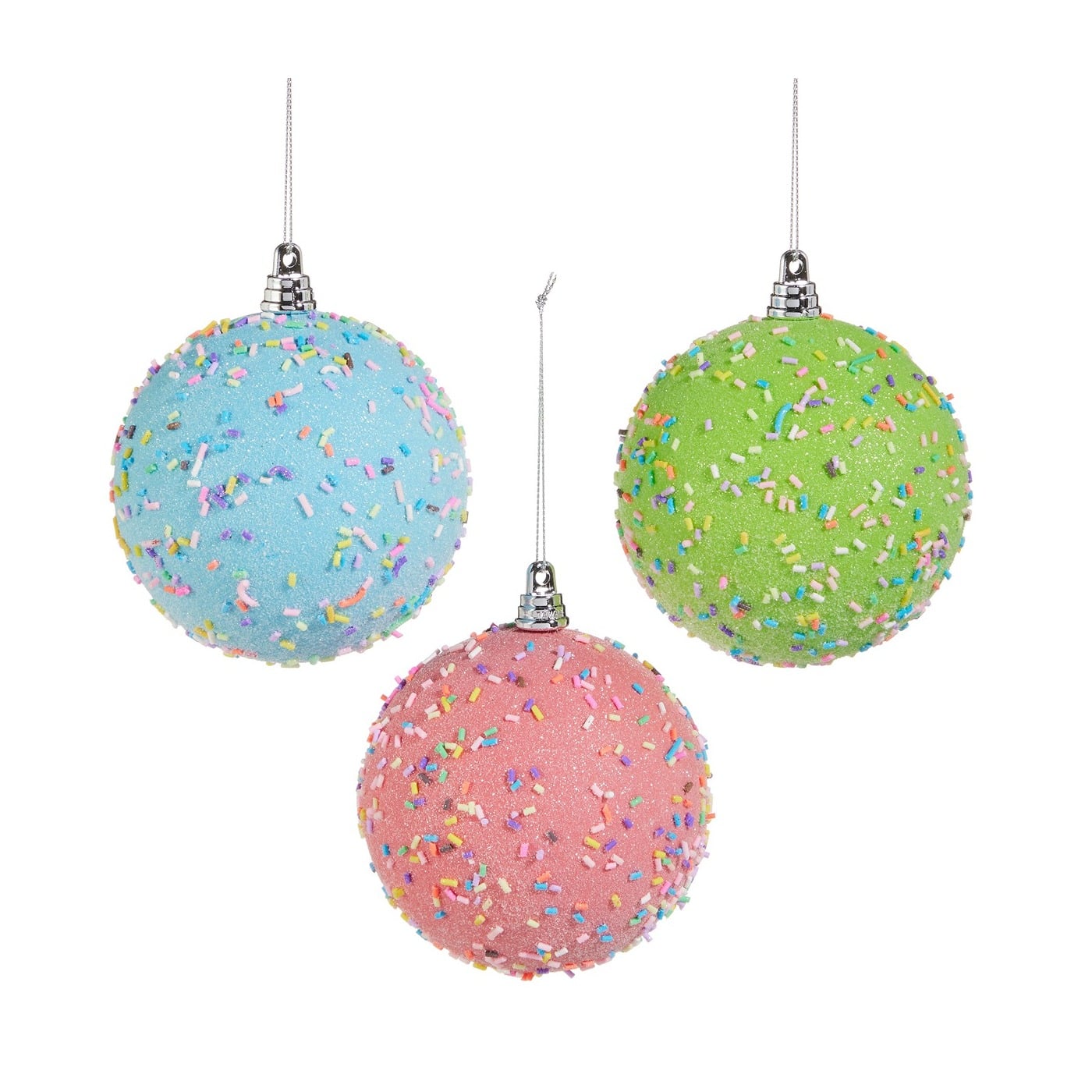 Sprinkled Ball Ornament 10Cm Sprinkled Ball Ornament 10Cm