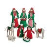 Red And Green Nativity 39Cm