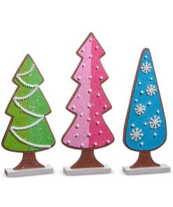 Bright Gingerbread Trees 45Cm