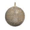 Gold Jeweled Ball Ornament 10Cm