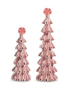 Red&White Ribbon Candy Trees