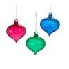 Multcolor Swrl Blown Glass Orn