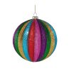 Multicolor Stripe Ball Orn