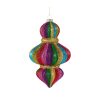 Multicolor Stripe Glitter Orn