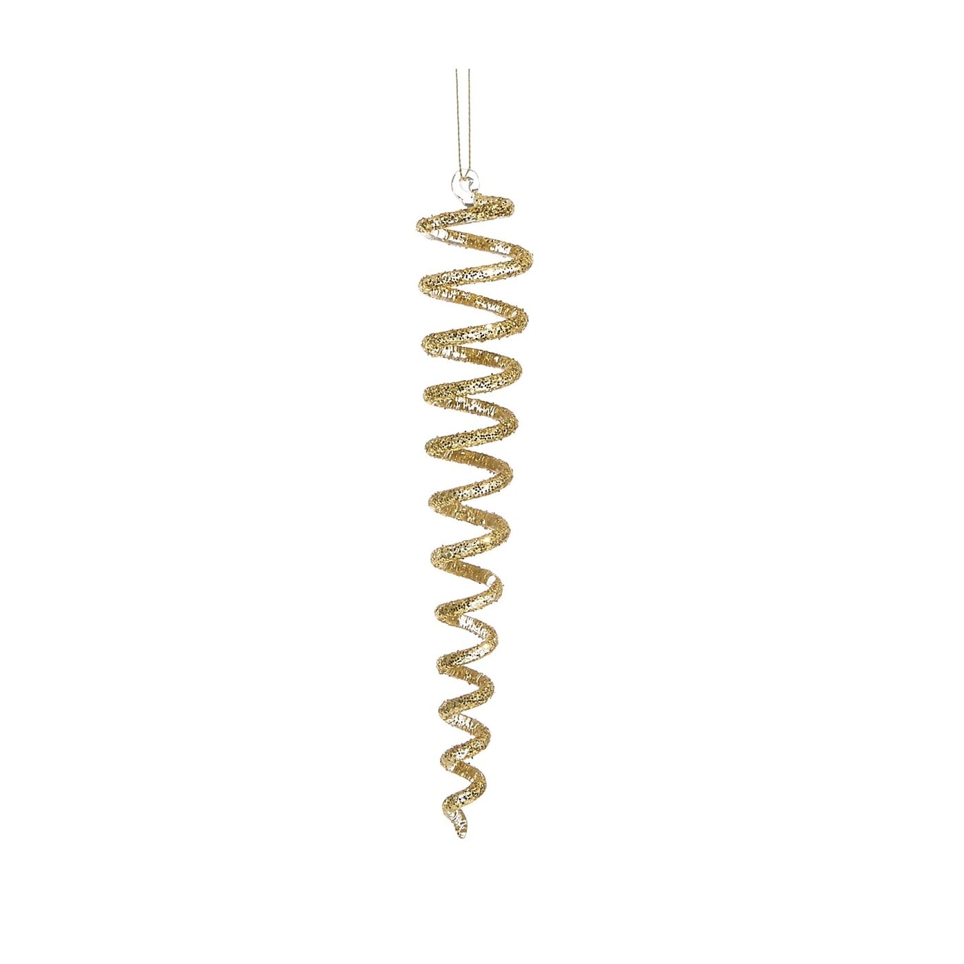 Gold Glitter Swirl Icicles 20Cm Gold Glitter Swirl Icicles 20Cm