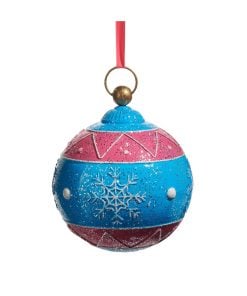 Glittered Blue And Pink Orn 25Cm