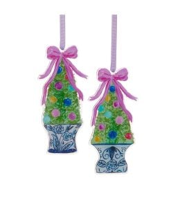 Chinoserie Topiary Acrylic Orn