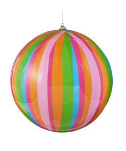 Stripe Ball Ornament 20Cm