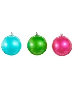 Bright Pearlescent Ball Orn 10Cm