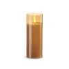 Gold Glass Ivory Pillar Candle