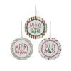 Pattern Christmas Disk Orn 23Cm