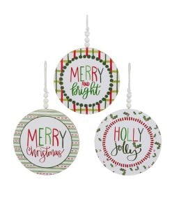 Pattern Christmas Disk Orn 23Cm