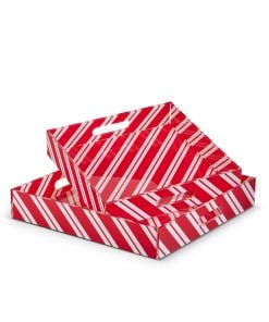Peppermint Stripe Trays 35Cm