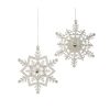 Silver Snowflake Ornament 12Cm