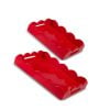 Red Scalloped Trays 45Cm