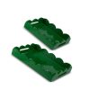 Green Scalloped Trays 45Cm
