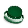 Round Green Scalloped Tray 40Cm