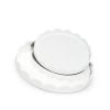 Round White Scallop Tray 40Cm